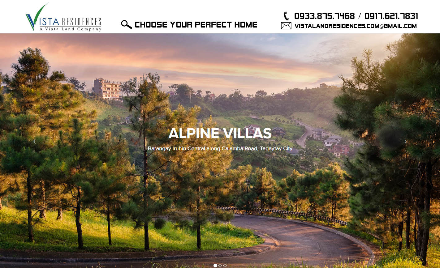 Vista Land Residences Vista Alpine Villas Tagaytay banner