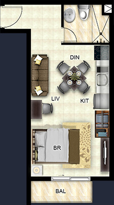 Vista Alpine Villas Tagaytay floorplan - Studio 2