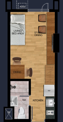 Vista Plumeria Manila floorplan - 1 bunkbed