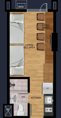 Vista Plumeria Manila floorplan - 2 bunkbeds