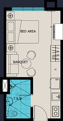 Vista Suarez Cebu floorplan - Studio