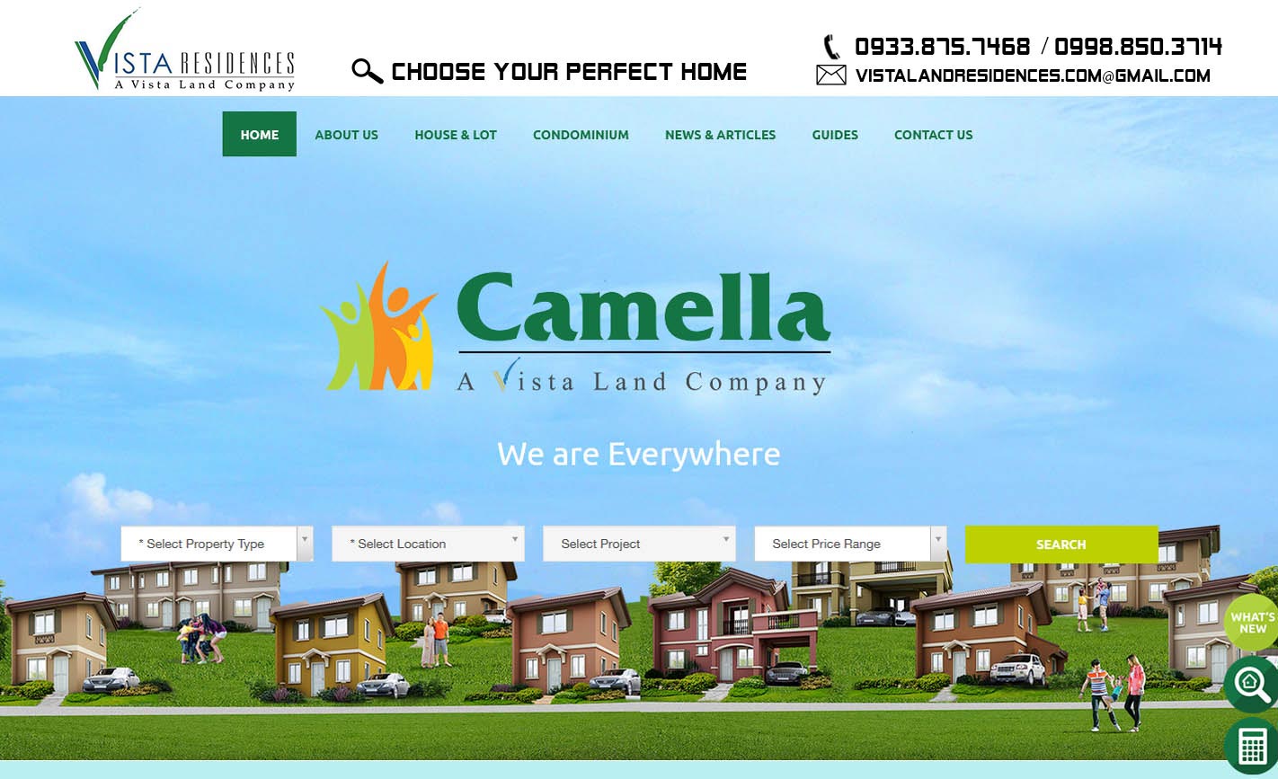 Vista Land Residences - Camella Homes banner