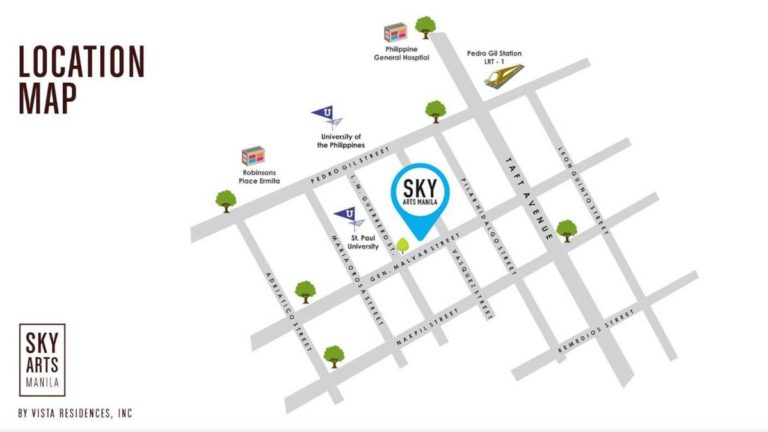 SKY ARTS MANILA LOCATION MAP IN MALATE