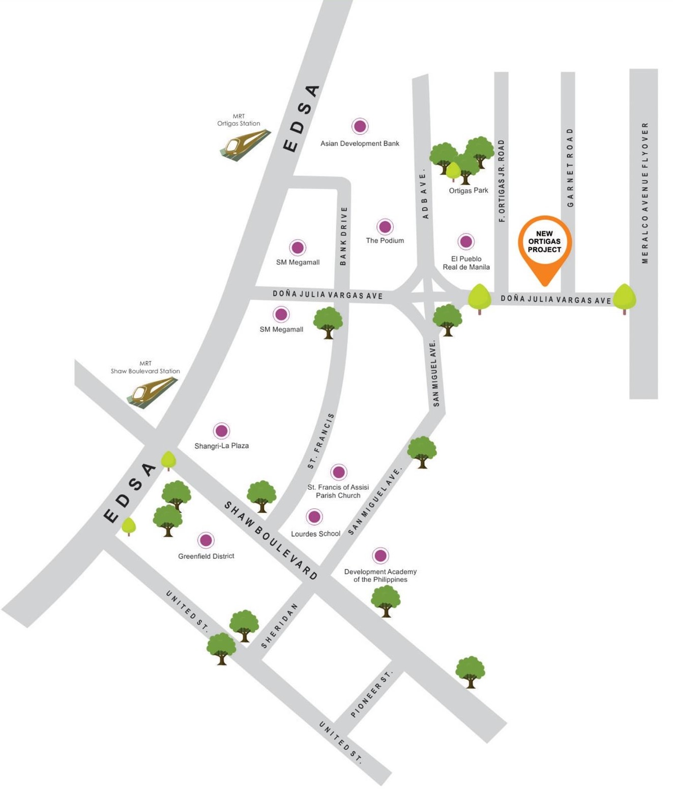 Vista Land Residences The Spectrum Ortigas Mandaluyong Condo location map