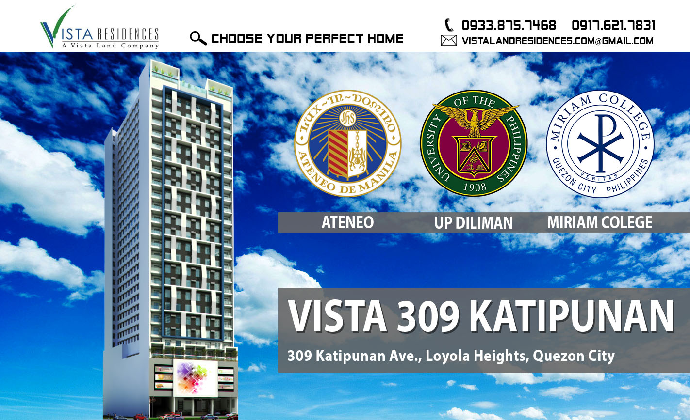Vista Land Residences Vista 309 Katipunan banner